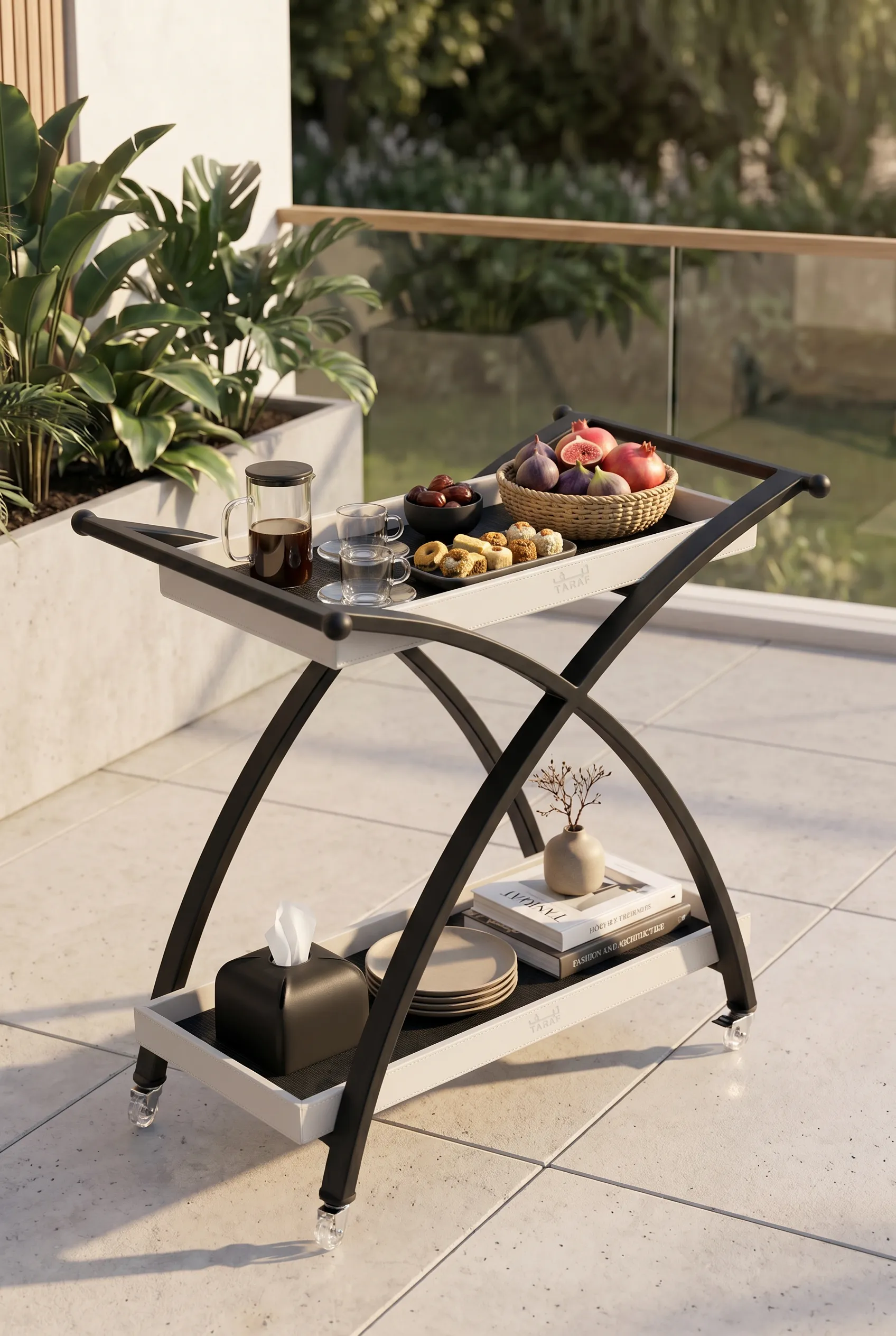 Serving Trolley “X” – White